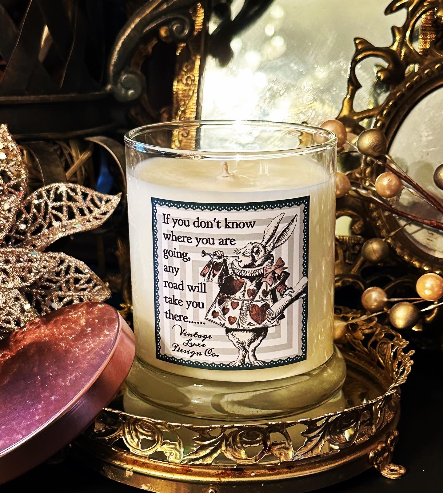 Escape to Wonderland: Follow the White Rabbit 10 Oz Soy Candle