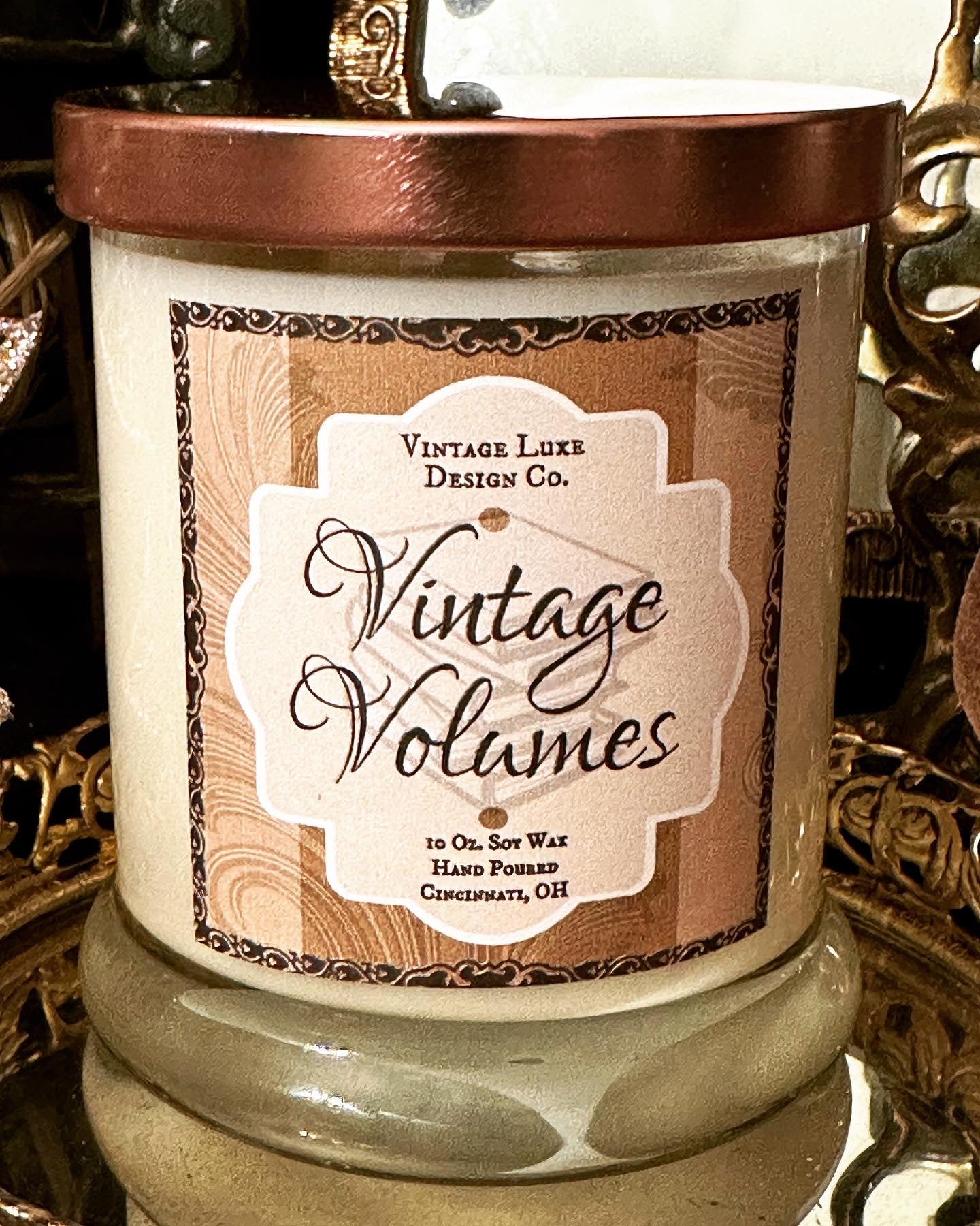 Vintage Volumes 10 Oz. Luxury Soy Wax Candle Vintage Library Fragrance