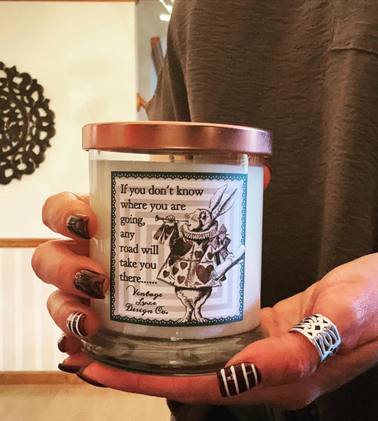 Escape to Wonderland: Follow the White Rabbit 10 Oz Soy Candle