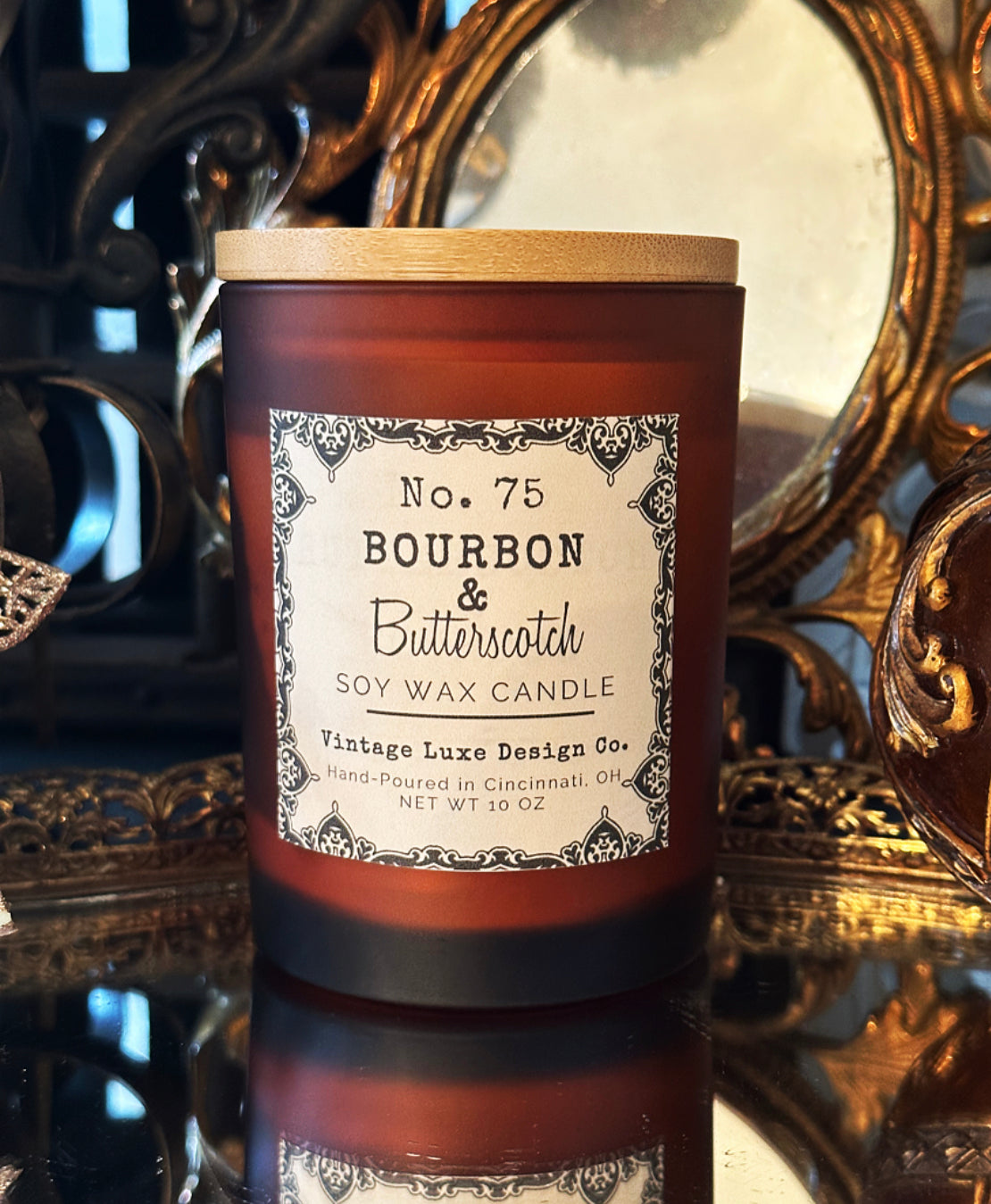 Bourbon & Butterscotch 10 Oz. Soy Wax Candle