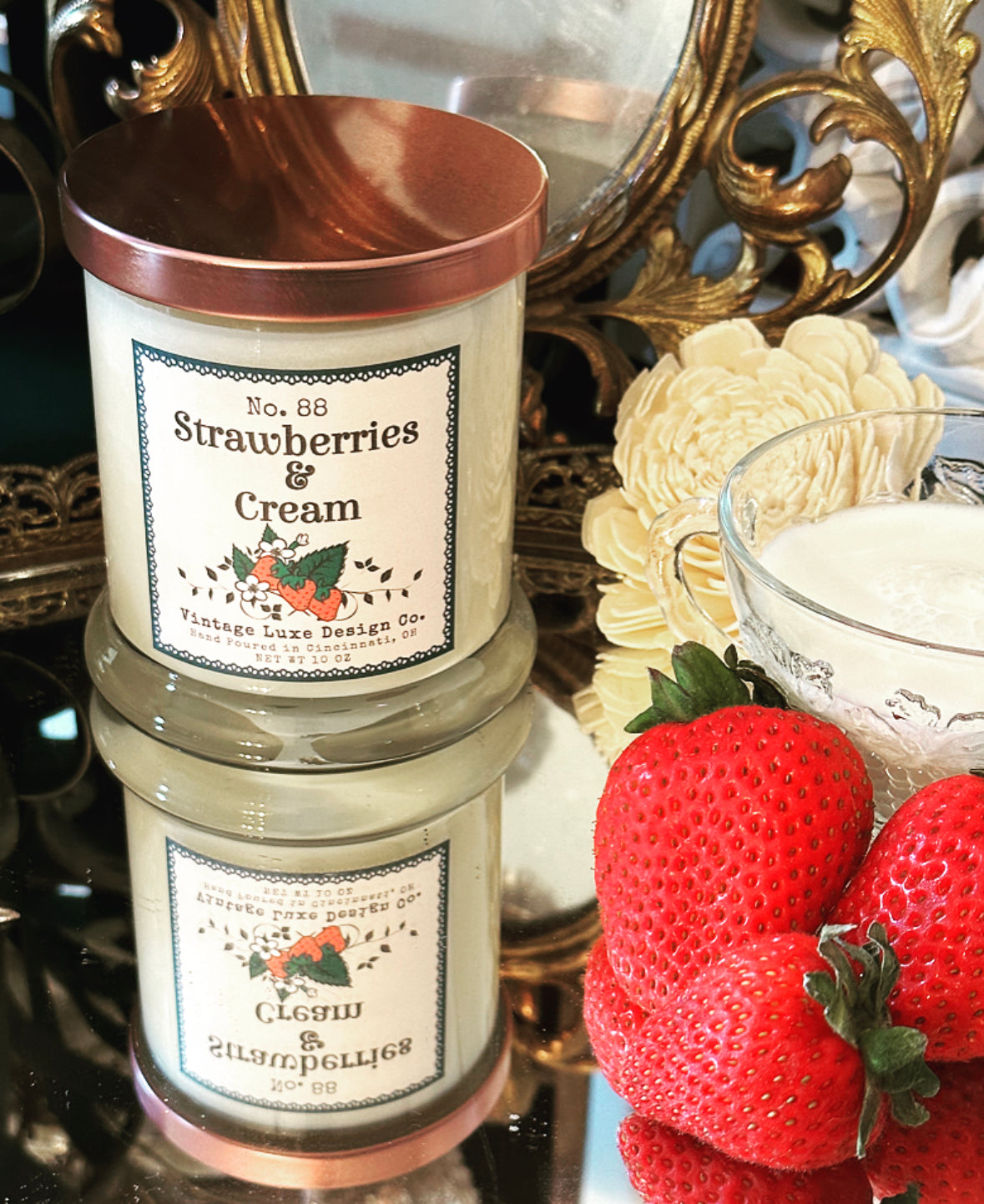 Strawberries & Cream 10 Oz. Soy Wax Candle