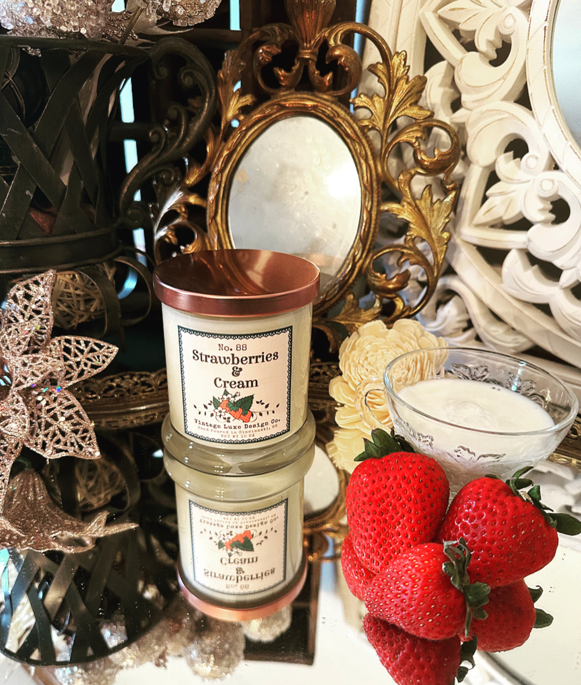 Strawberries & Cream 10 Oz. Soy Wax Candle