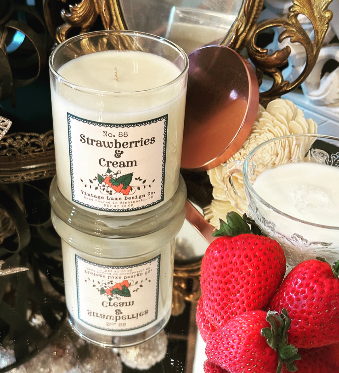 Strawberries & Cream 10 Oz. Soy Wax Candle