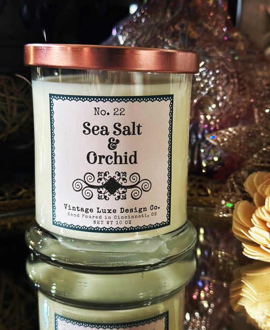 Sea Salt & Orchid 10 Oz. Soy Wax Candle