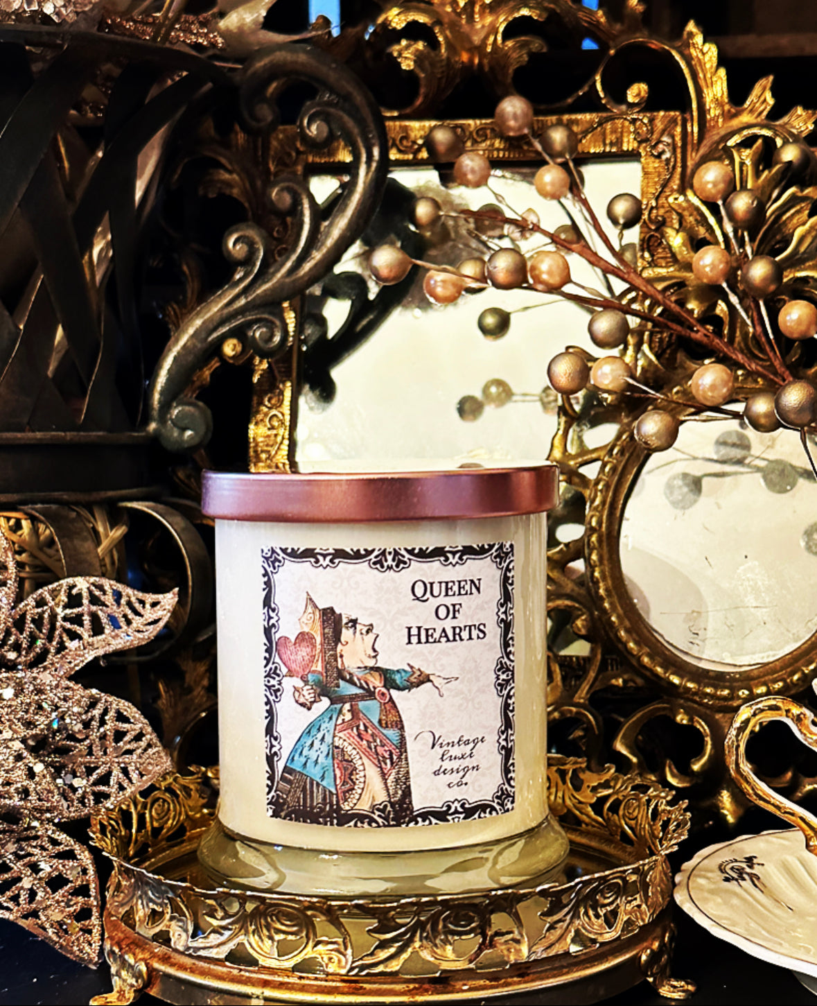 Indulge in Royalty: Queen of Hearts 10 Oz. Soy Wax Candle