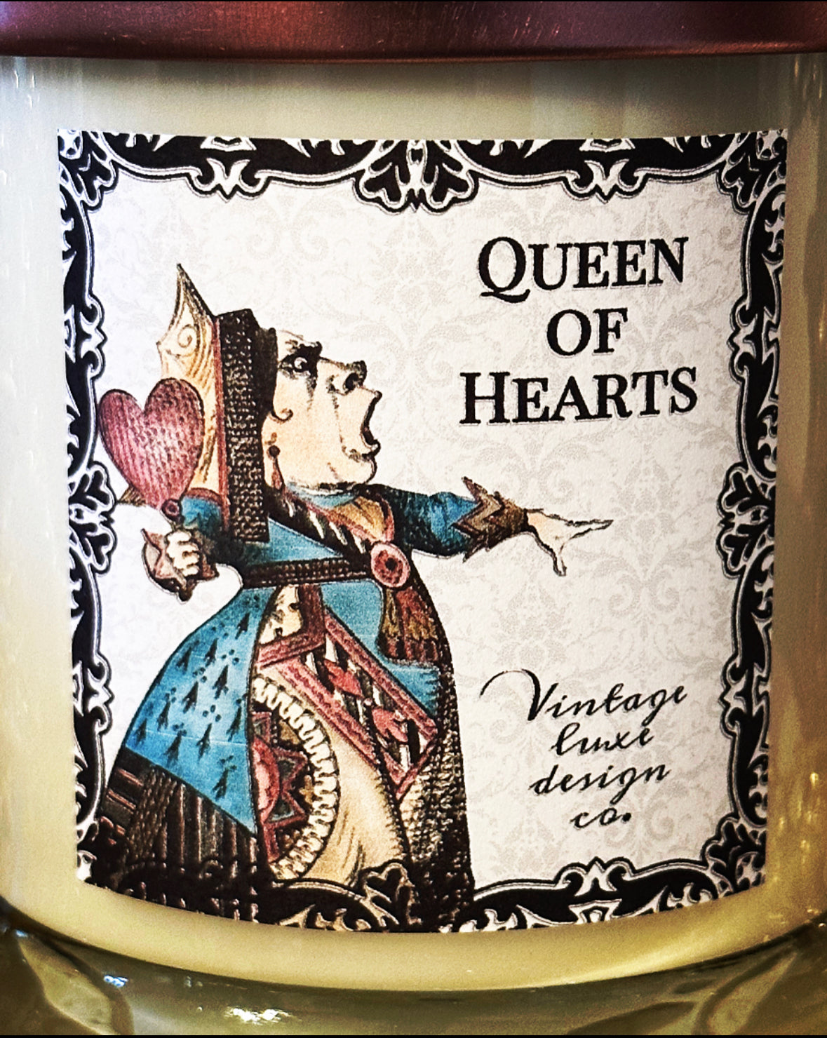 Indulge in Royalty: Queen of Hearts 10 Oz. Soy Wax Candle