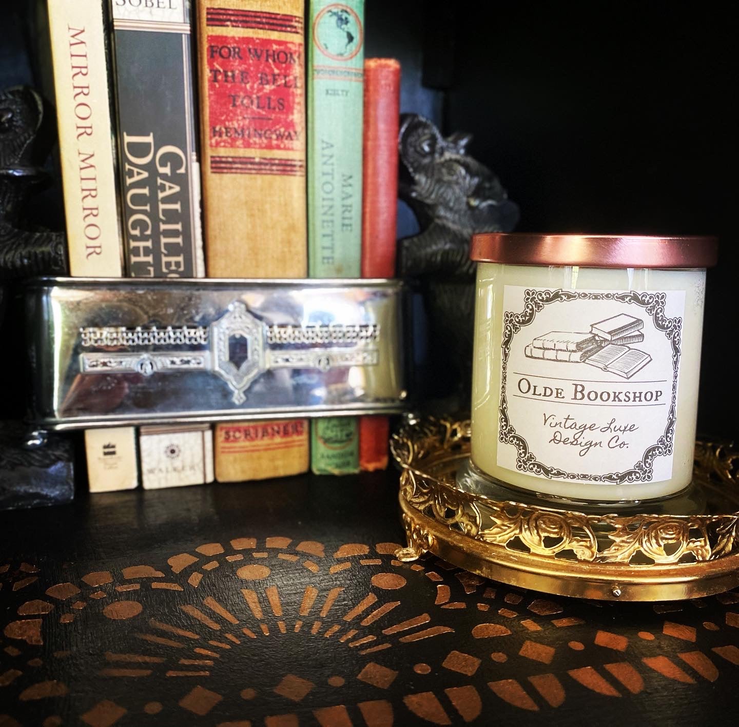 Olde Bookshop 10 Oz. Luxury Soy Wax Candle Vintage Library Fragrance