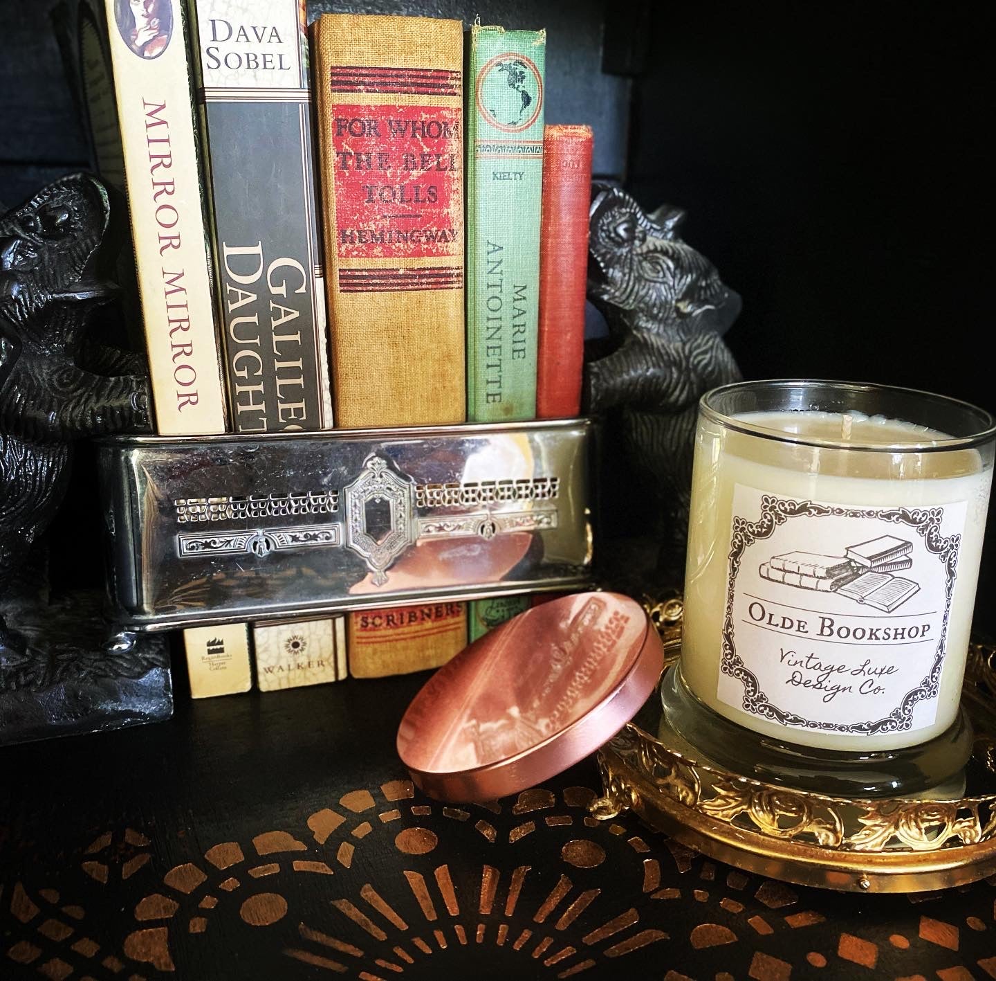 Olde Bookshop 10 Oz. Luxury Soy Wax Candle Vintage Library Fragrance