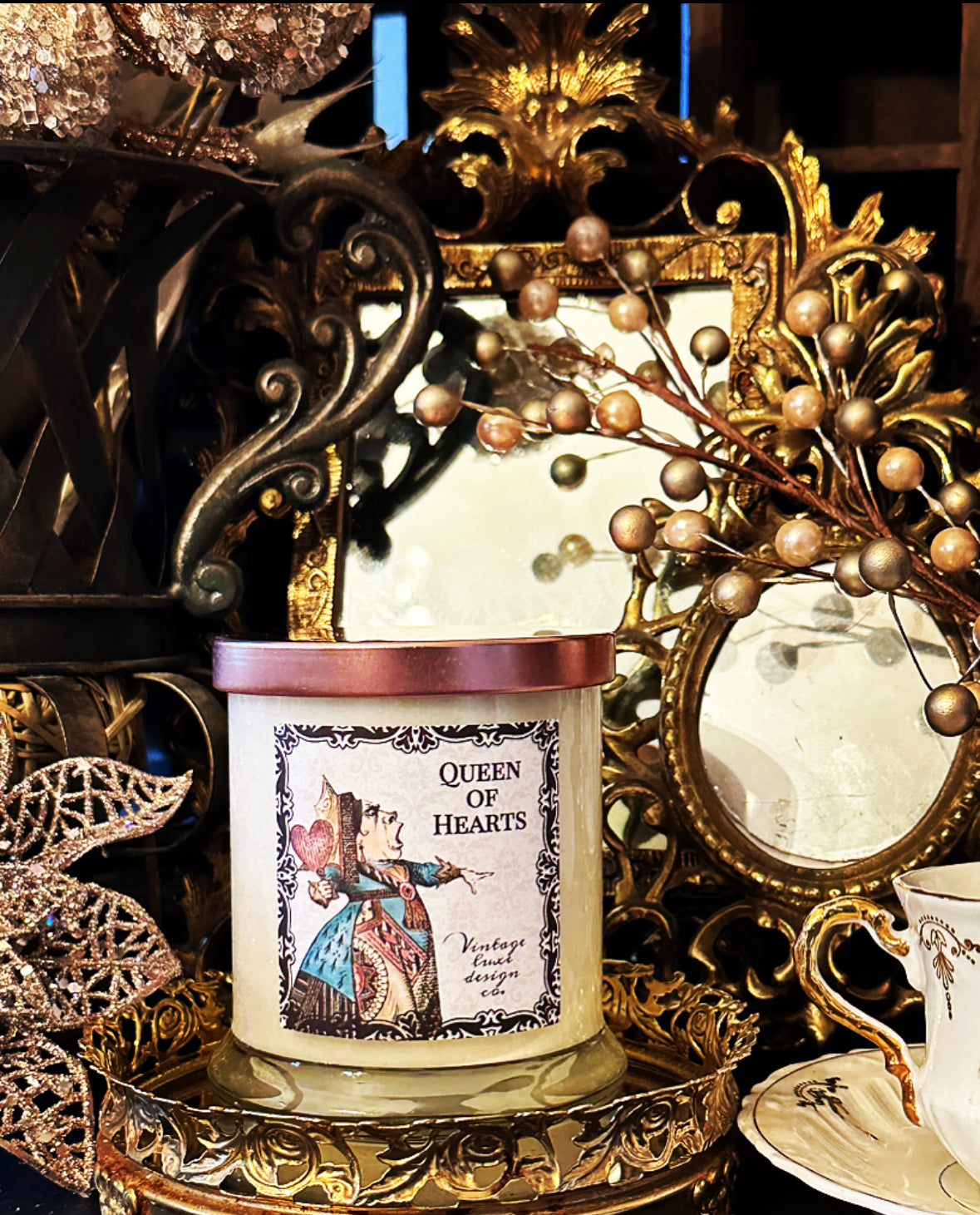 Indulge in Royalty: Queen of Hearts 10 Oz. Soy Wax Candle