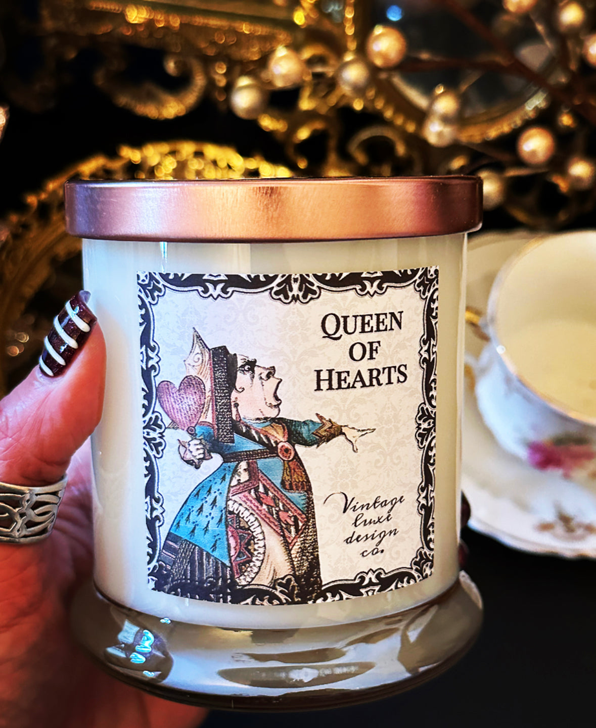 Indulge in Royalty: Queen of Hearts 10 Oz. Soy Wax Candle