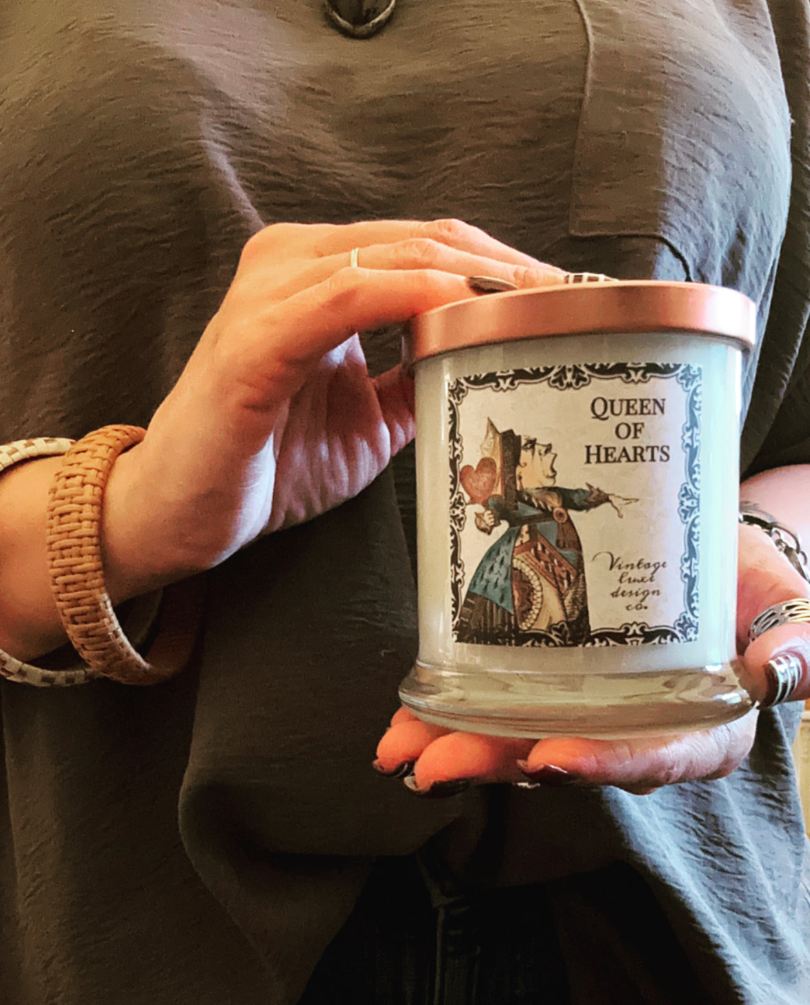 Indulge in Royalty: Queen of Hearts 10 Oz. Soy Wax Candle