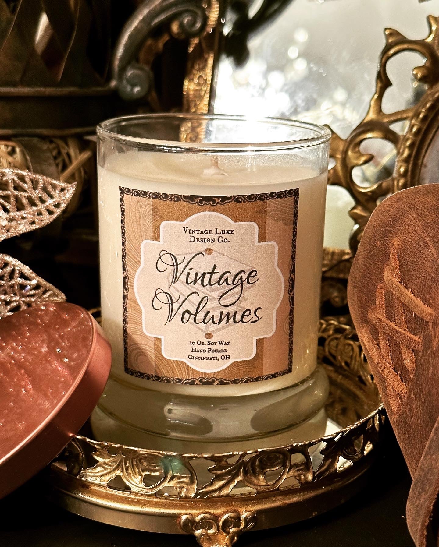 Vintage Volumes 10 Oz. Luxury Soy Wax Candle Vintage Library Fragrance