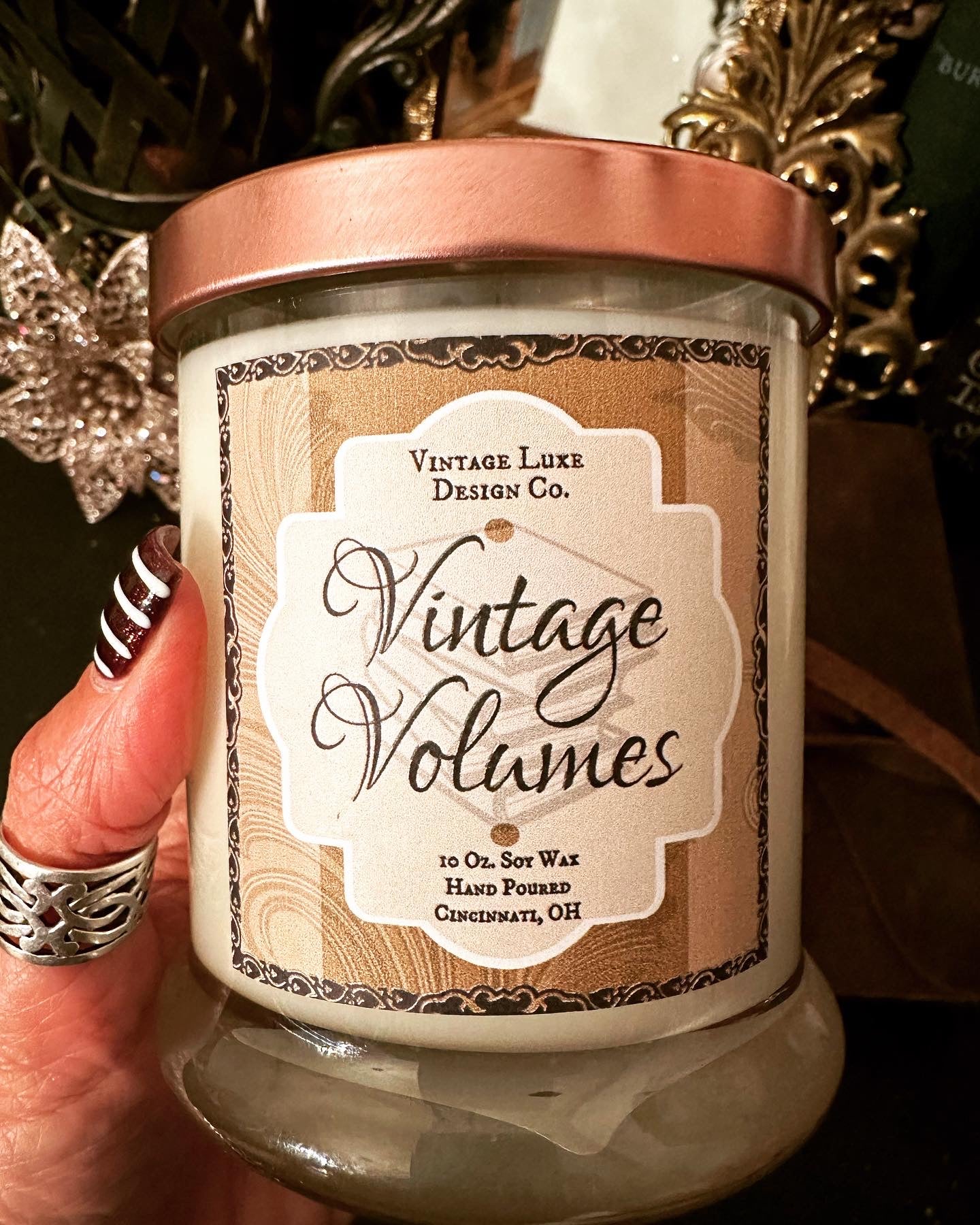 Vintage Volumes 10 Oz. Luxury Soy Wax Candle Vintage Library Fragrance