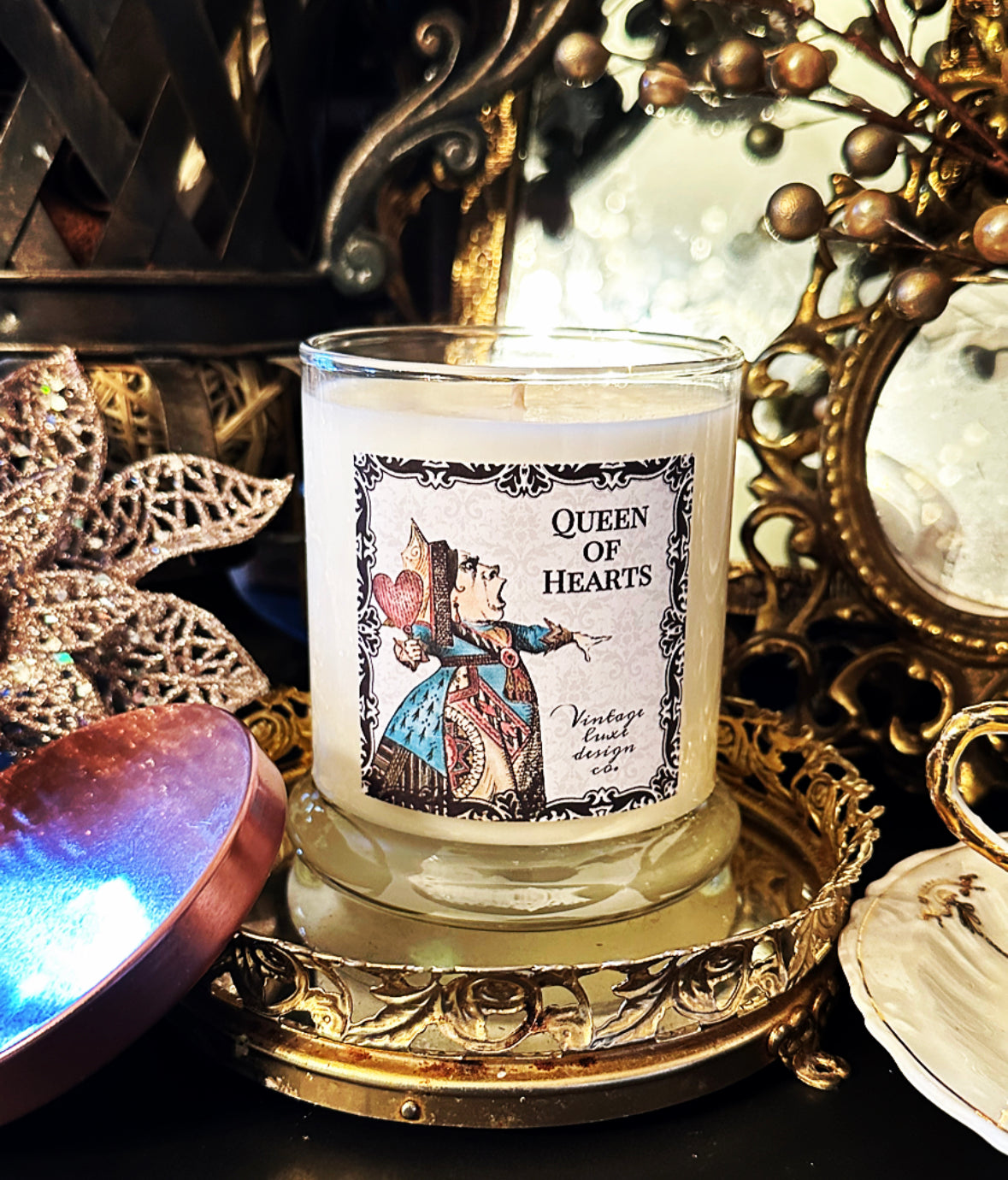 Indulge in Royalty: Queen of Hearts 10 Oz. Soy Wax Candle