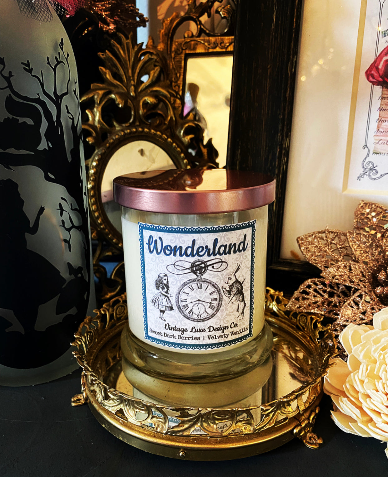 Alice Wonderland 10 Oz Soy Wax Candle Whimsy Berry Vanilla